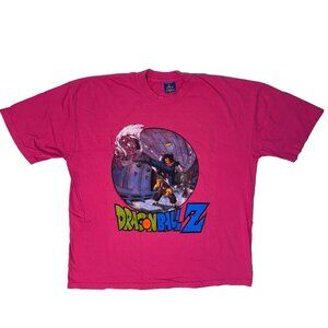 Vintage Rush Dragon Ball Z Cell Saga Android 18 vs Dr Gero Pink Tshirt - 2XL